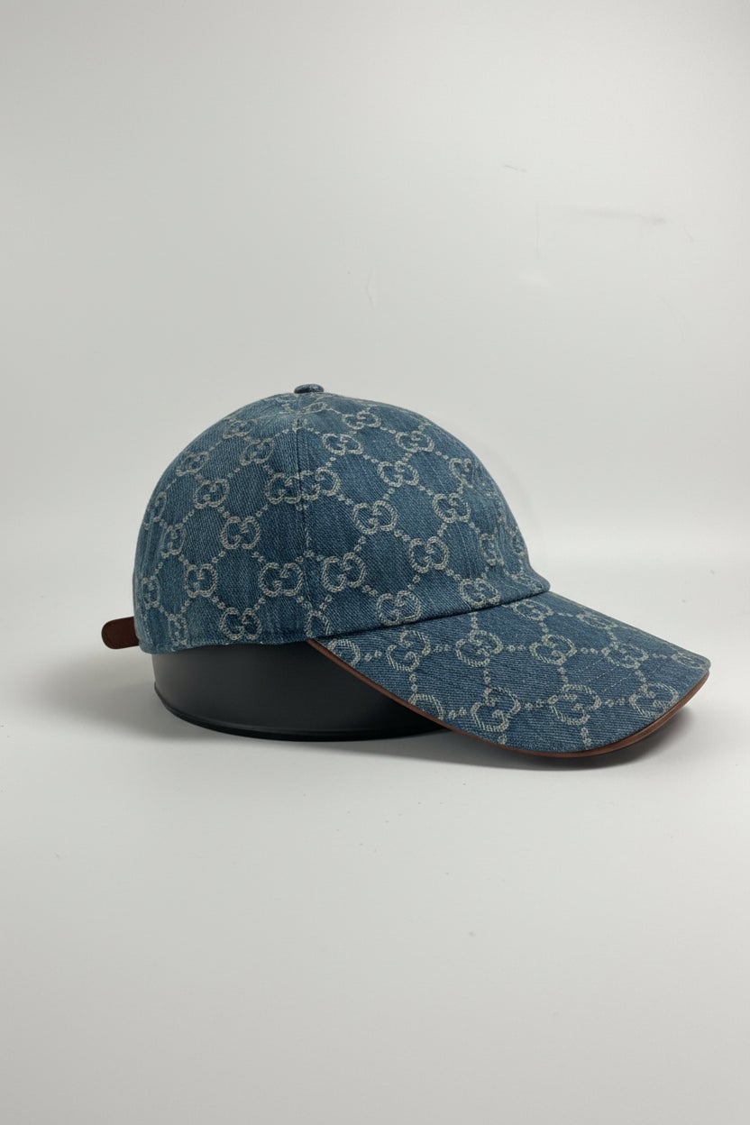 GG Blue Denim / Brown strap Cap